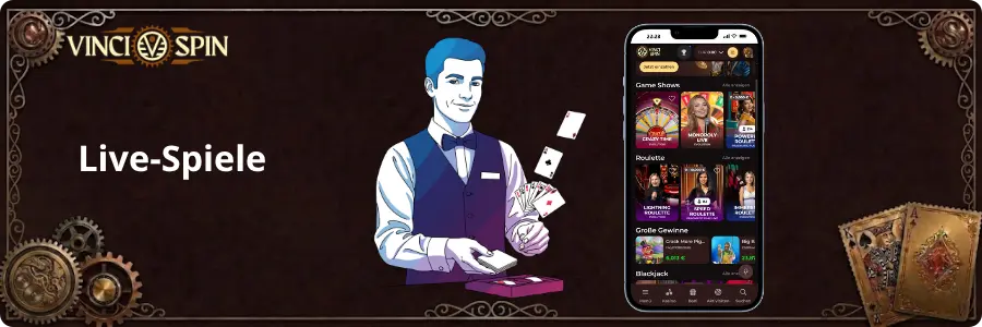 Vinci spin Live-Spiele